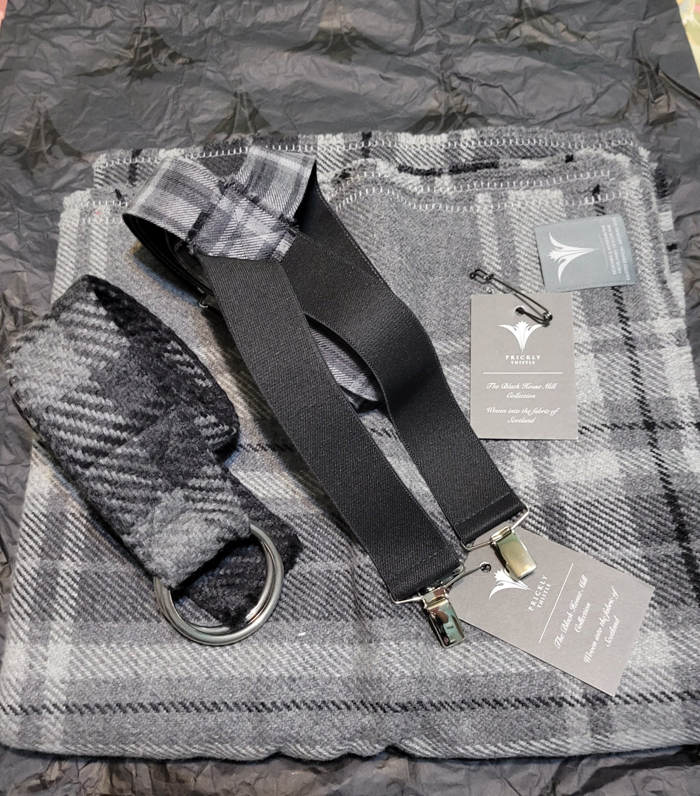 Repeal-It Marketplace - Black House Mill - Season 2 Twill - Blanket Scarf/ Braces and Belt